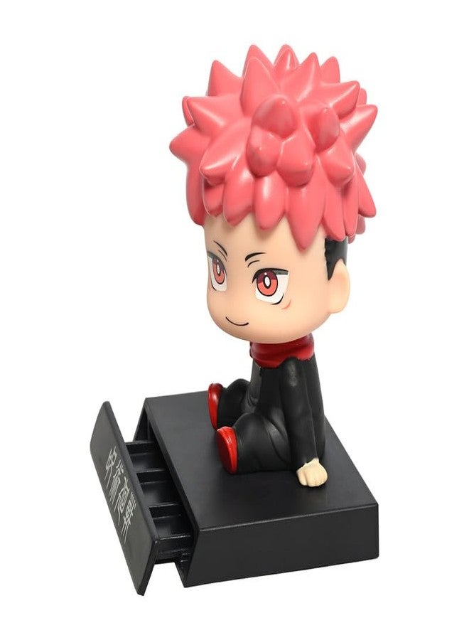 omuda Super Hero Action Figure Limited Edition Bobblehead with Mobile Holder for Car Dashboard, Office Desk & Study Table (BH-ItadoriYuji) - Image 5